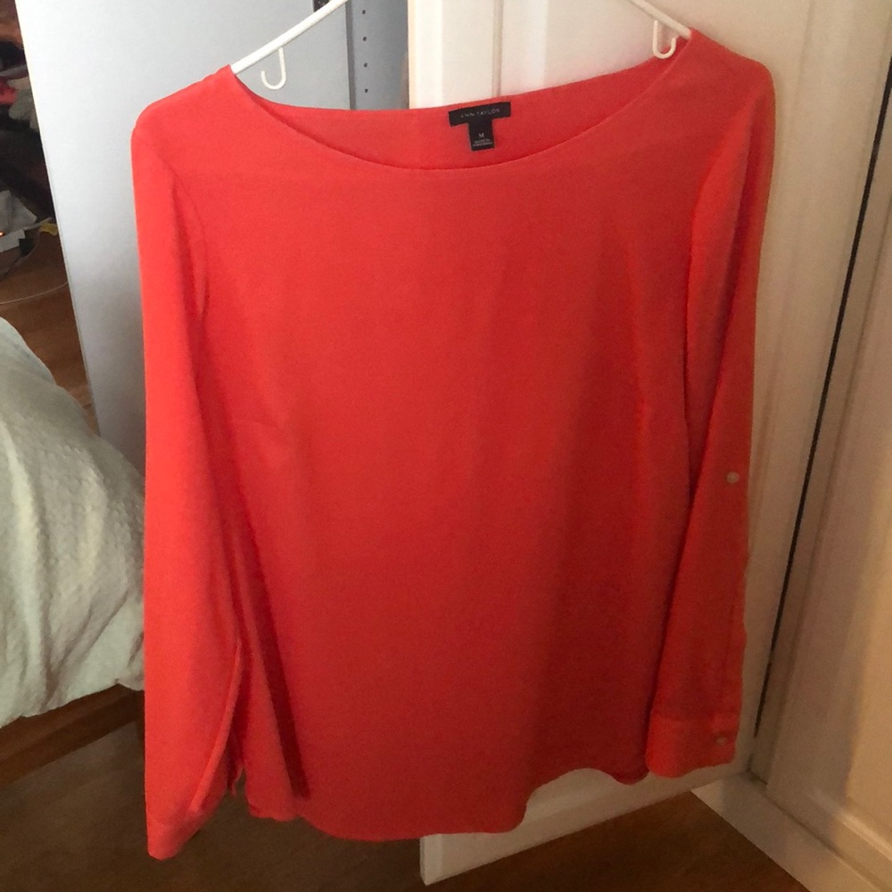 Ann Taylor coral blouse